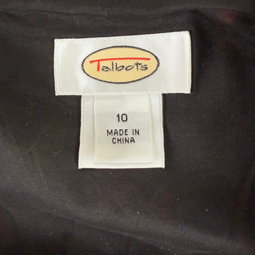 Vintage Talbots Women Pleated Skirt 10 Floral 100% Cotton Cottage Preppy Resort - Picture 4 of 6